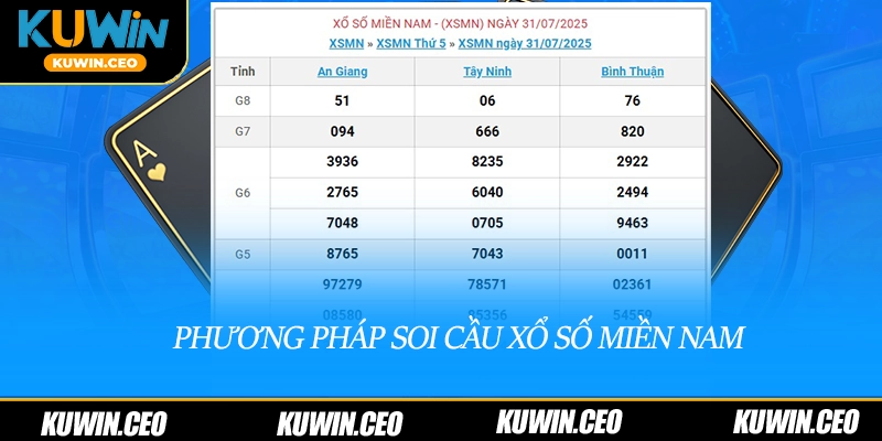Phương pháp soi cầu xổ số miền nam